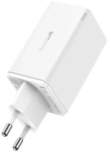 Акція на Baseus Wall Charger GaN6 Pro 2хUSB-C+2xUSB 65W White With USB-C Cable (P10162701213-00) від Stylus