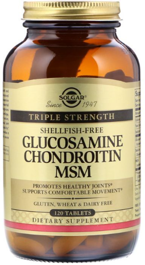 

Solgar Glucosamine Chondroitin Msm Глюкозамин хондроитин МСМ 120 таблеток