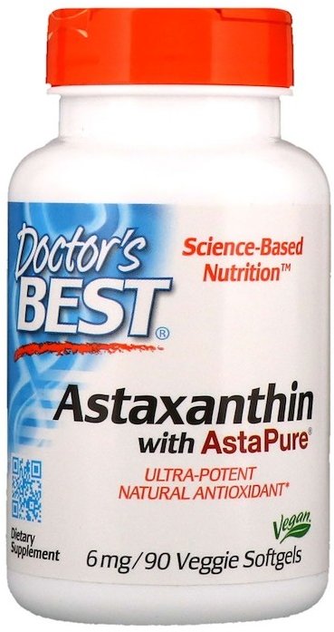 

Doctor's Best Astaxanthin With AstaPure, 6 mg, 90 Veggie Softgels (DRB-00367)