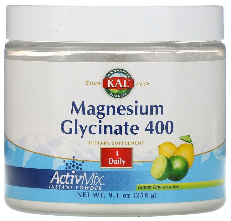 

Kal Magnesium Glycinate 400 mg Магній гліцинат 315 г