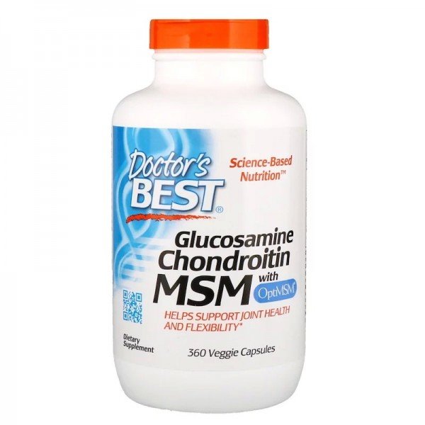 Акція на Doctor's Best Glucosamine Chondroitin Msm Глюкозамин хондроитин с OptiMSM 360 капсул від Stylus