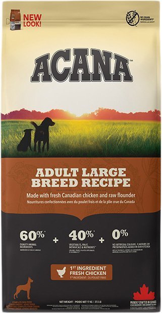 Акція на Сухой корм для собак Acana Adult Large Breed Recipe с мясом цыпленка для крупных и гигантских пород 17 кг (a52117) від Stylus