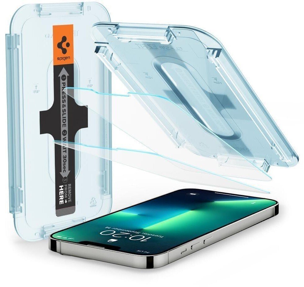 

Spigen Tempered Glass Tr Ez Fit Transparency Sensor Open 2 Pack Clear (AGL03385) для iPhone 14 | 13 | 13 Pro