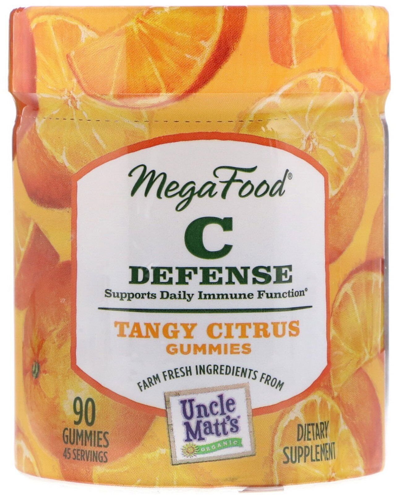 

MegaFood C Defense Tangy Citrus 90 Gummies Вітамін С