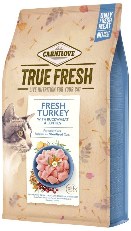 Акція на Сухой корм Carnilove True Fresh Cat Turkey для котов с индейкой 4.8 кг (8595602561469) від Stylus