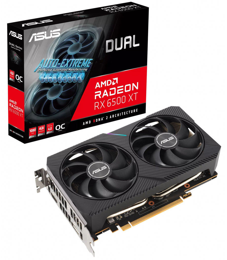 

Asus Radeon Rx 6500 Xt 4Gb Dual Oc (DUAL-RX6500XT-O4G)