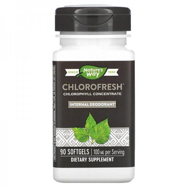 

Nature's Way Chlorofresh Chlorophyll Concentrate Концентрированный хлорофилл 90 гелевых капсул