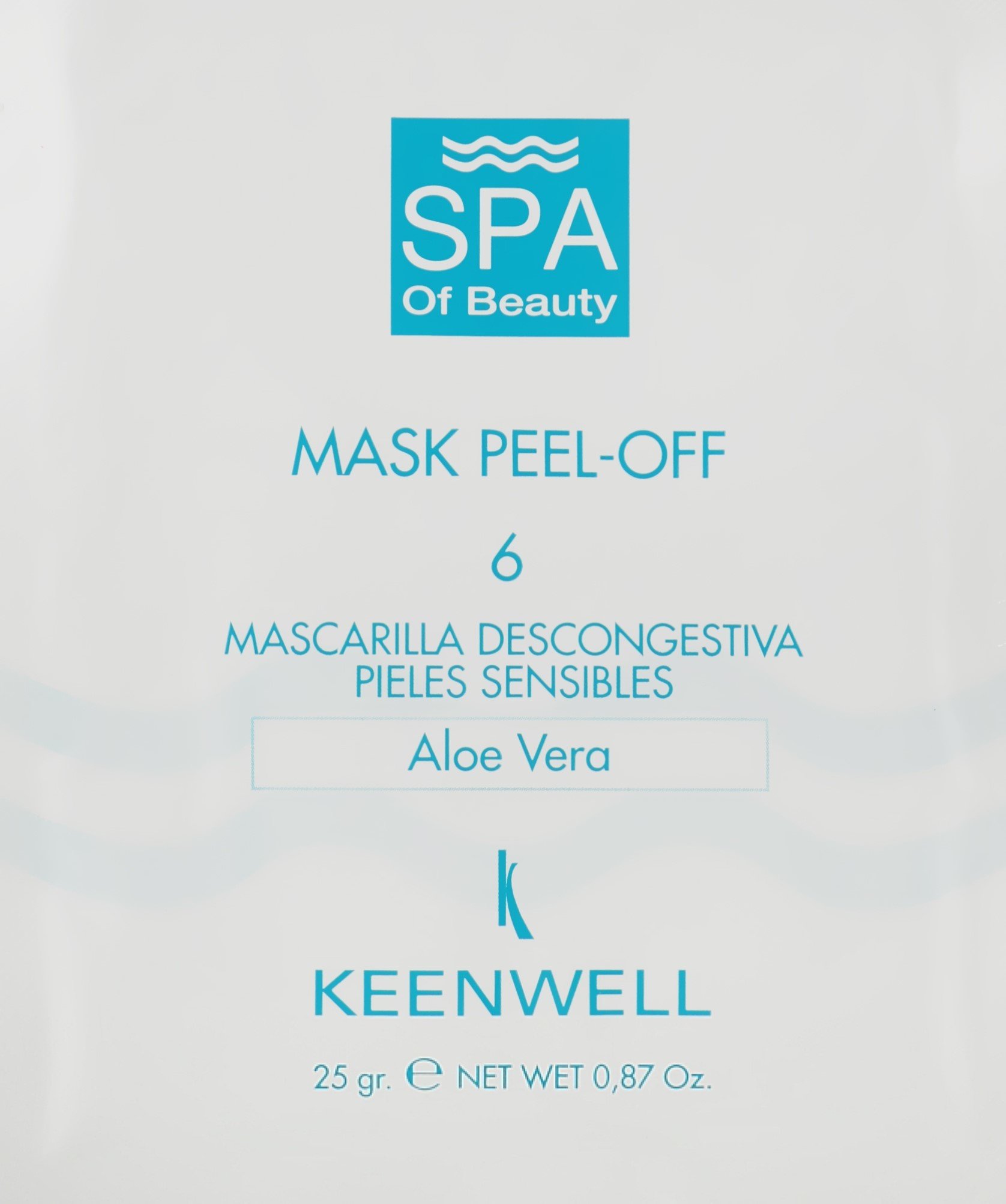 

Keenwell Spa Of Beauty Peel Off Mask Противоотечная СПА -маска для чувствительной кожи №6 25 g