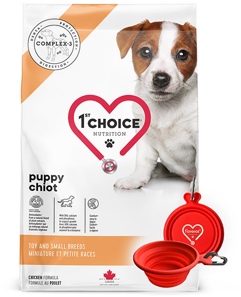 Акція на Сухой корм 1st Choice Puppy Toy and Small для щенков мини и малых пород + походная миска (59297) від Stylus