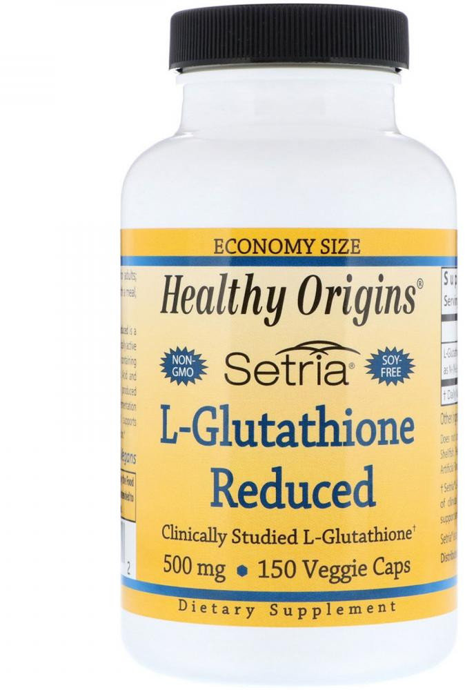 Акція на Healthy Origins Setria L-Glutathione Reduced 500 mg 150 Veggie Caps Свободный L-глутатион від Stylus