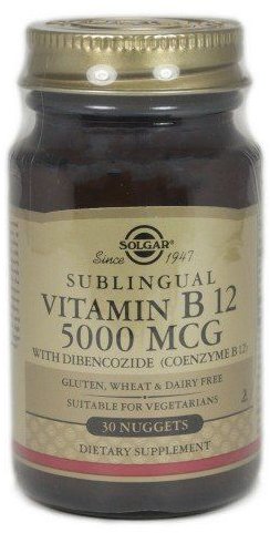 

Solgar Sublingual Vitamin B12 5000 mcg Солгар Вітамін В 12 сублінгвальний 30 таблеток