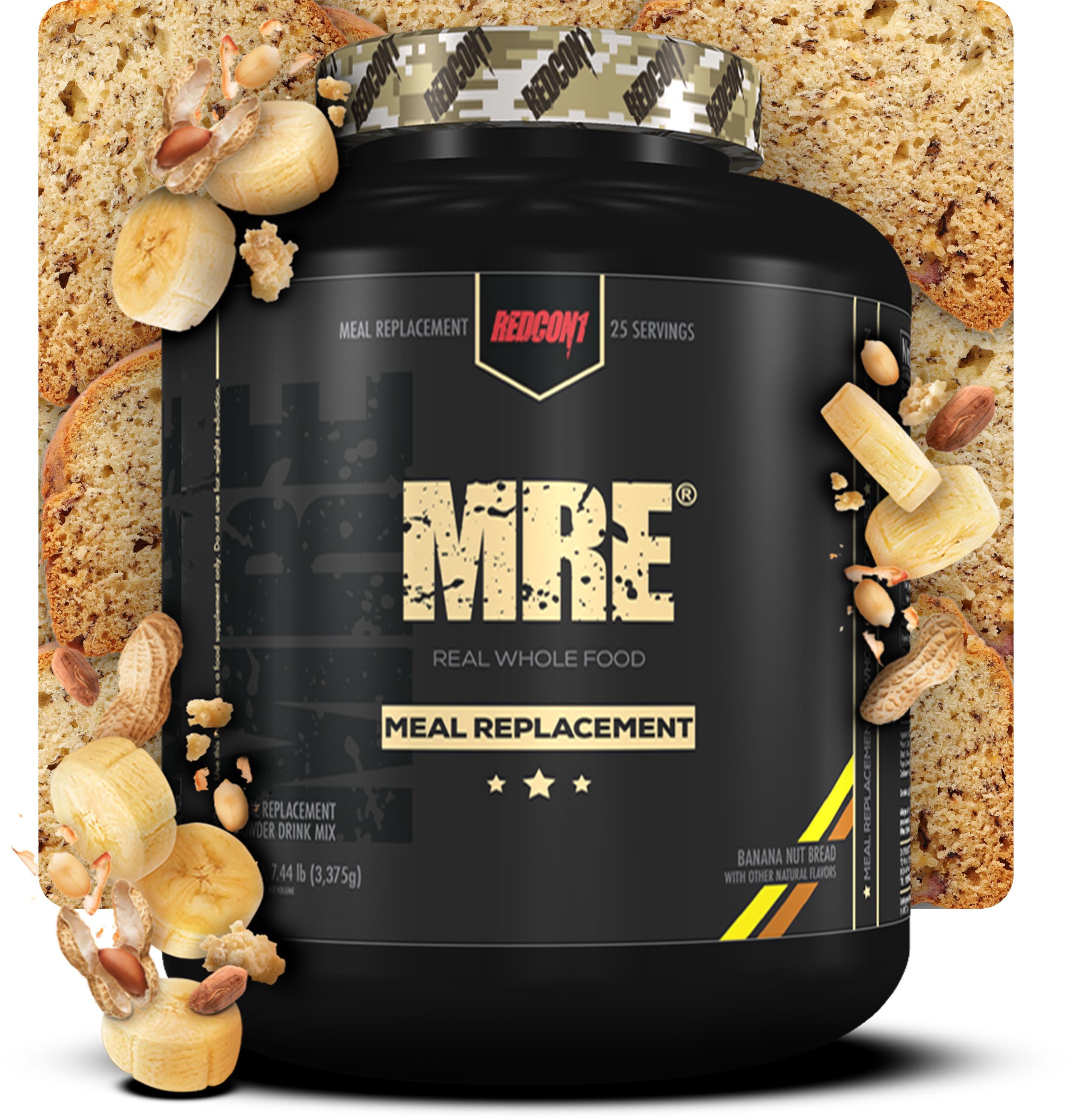 

Redcon1 Mre 3250 g / 25 servings / Banana Nut Bread