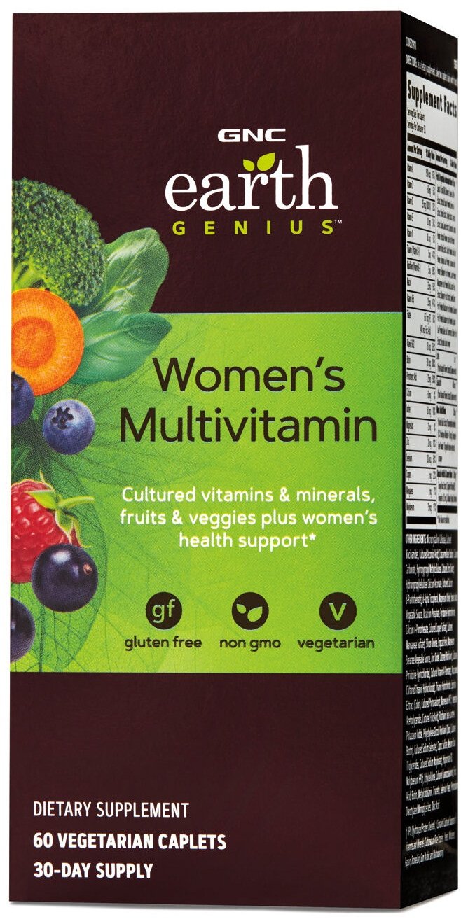 

Gnc Earth Genius Women's Multivitamin, 60 Vegetarian Capsules (CN6785)