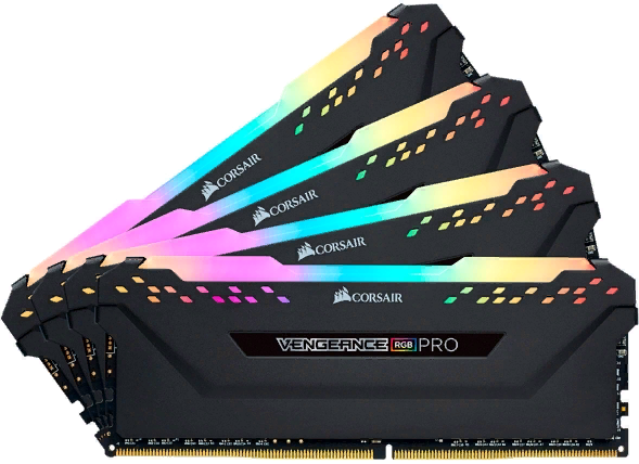 

Corsair 32 Gb (4x8GB) DDR4 3600 MHz Vengeance Pro (CMW32GX4M4C3600C18W)