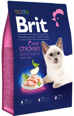 

Сухий корм Brit Premium by Nature Cat Adult Chicken для кішок з куркою 8 кг (8595602553204)