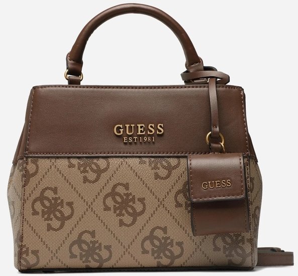 

Женская сумка тоут Guess Berta Sml Dbl Cmprtmnt Satchel Lgw коричневая (HWBB8688050-LGW)