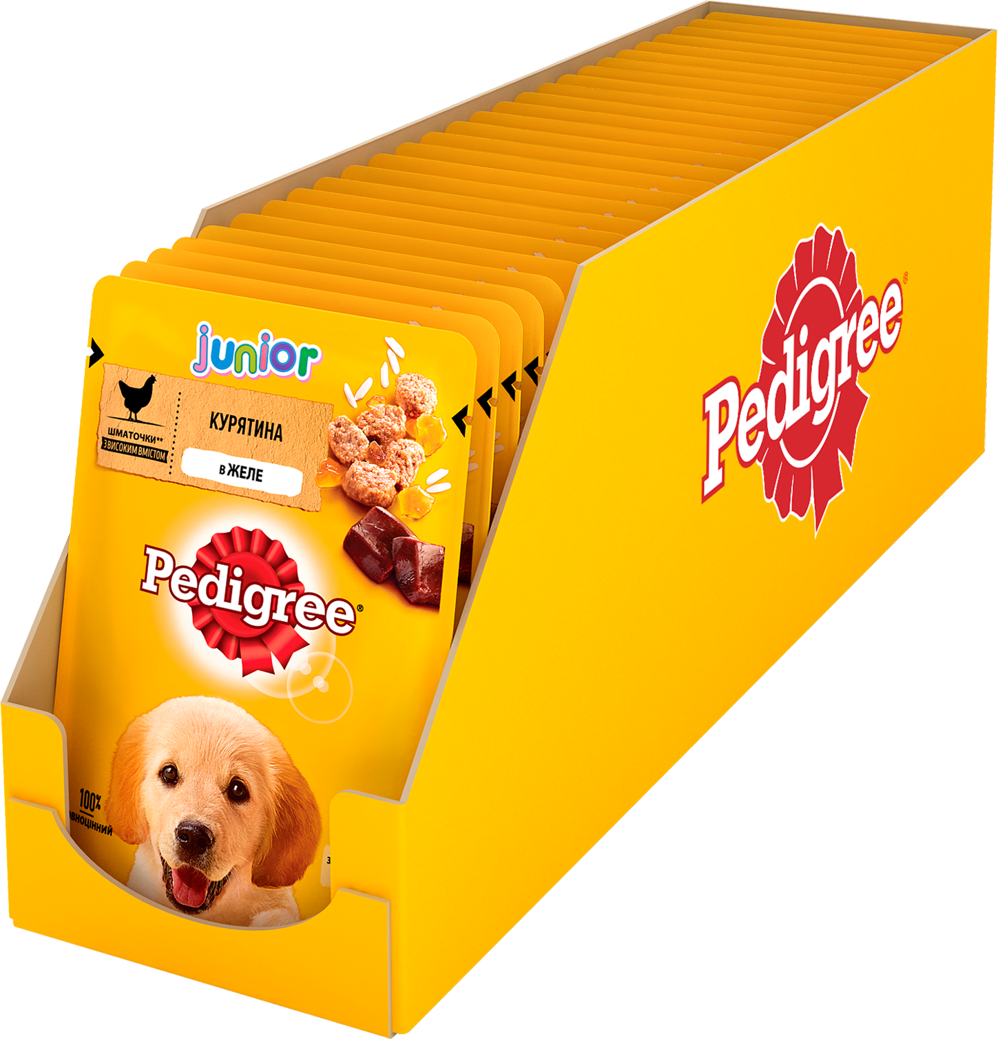 Акція на Вологий корм Pedigree для цуценят Курка в желе 24х100г (5900951262555) від Y.UA