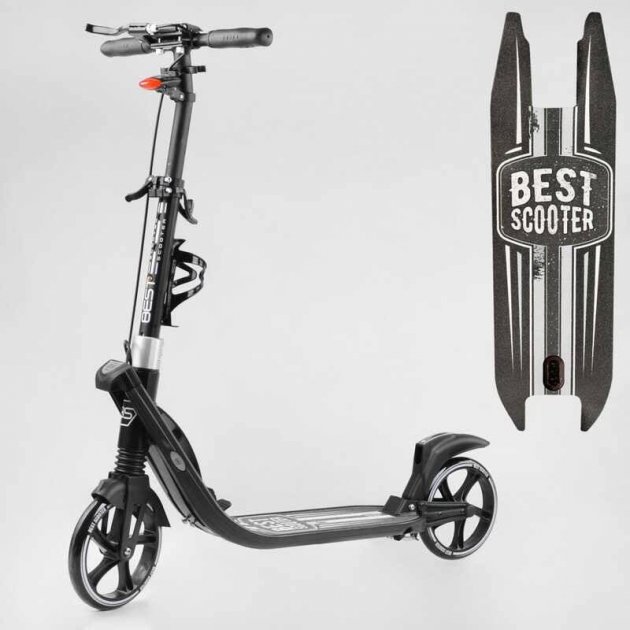 Акція на Самокат алюминиевый Best Scooter серый (L-36375) від Stylus