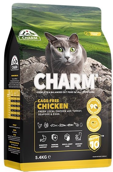 Акція на Сухий корм Charm Cage-Free Chicken Курка вільного вигулу беззернової для котів 5.4 кг (59681) від Y.UA