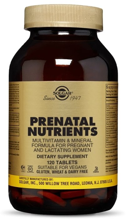 

Solgar Prenatal Nutrients, Multivitamin & Mineral, 240 Tabs