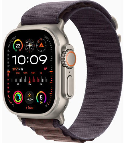 

Apple Watch Ultra 2 Gps + Cellular 49mm Titanium Case with Indigo Alpine Loop - Medium (MRET3)