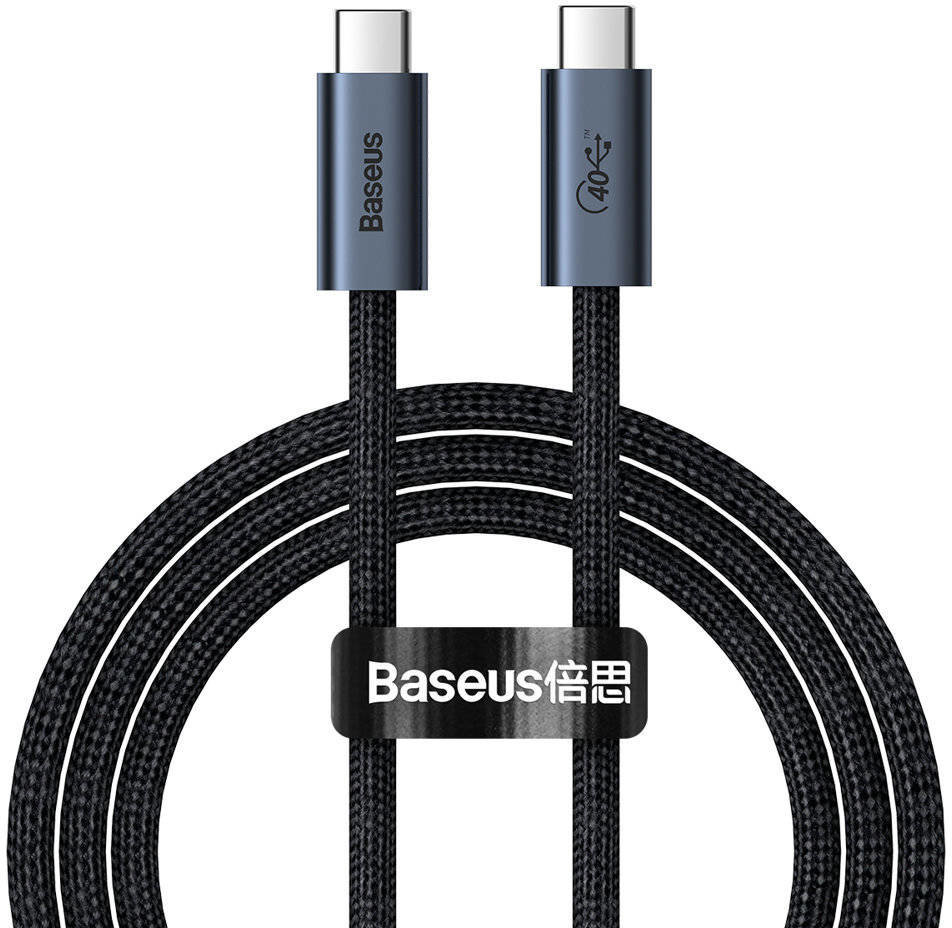 Акція на Baseus Cable USB-C to USB-C Flash Full FeatuRed Usb 4.0 100W 1m Tarnish (CASS010014) від Stylus
