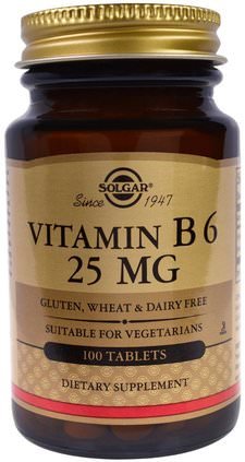 

Solgar Vitamin B6 25 mg 100 Tablets