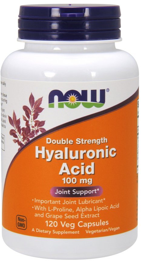 

Now Foods Hyaluronic Acid Double Strength 100 mg Veg Capsules 120 Vcaps Гіалуронова кислота