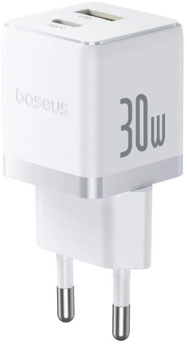 

Baseus Wall Charger Palm USB-C+USB 30W White (P1011160A213-00)