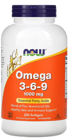 

Now Foods Omega 3-6-9 1000 mg Softgels 250 caps