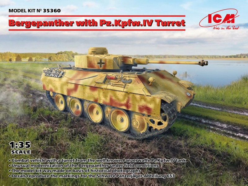

Танк Icm Bergepanther з вежею Pz.Kpfw.IV ICM35360