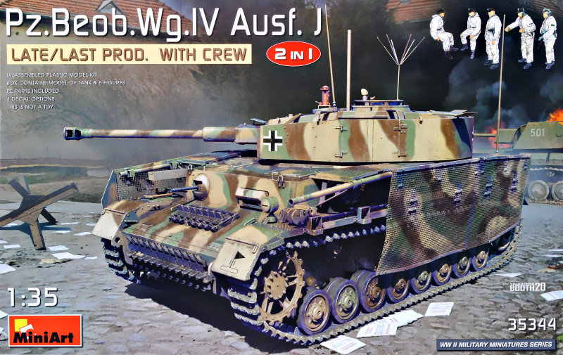 

Німецький танк Pz.Beob.Wg.IV Ausf. J 2 в 1 з екіпажем