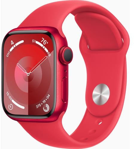 Акція на Apple Watch Series 9 41mm Gps (PRODUCT) Red Aluminum Case with (PRODUCT) Red Sport Band - M/L (MRXH3) від Stylus