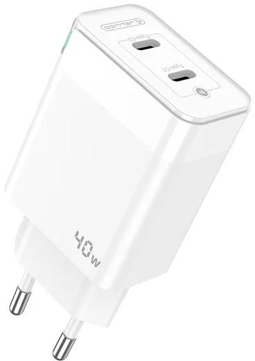 Акція на Jellico Wall Charger C121 2xUSB-C 40W White від Stylus