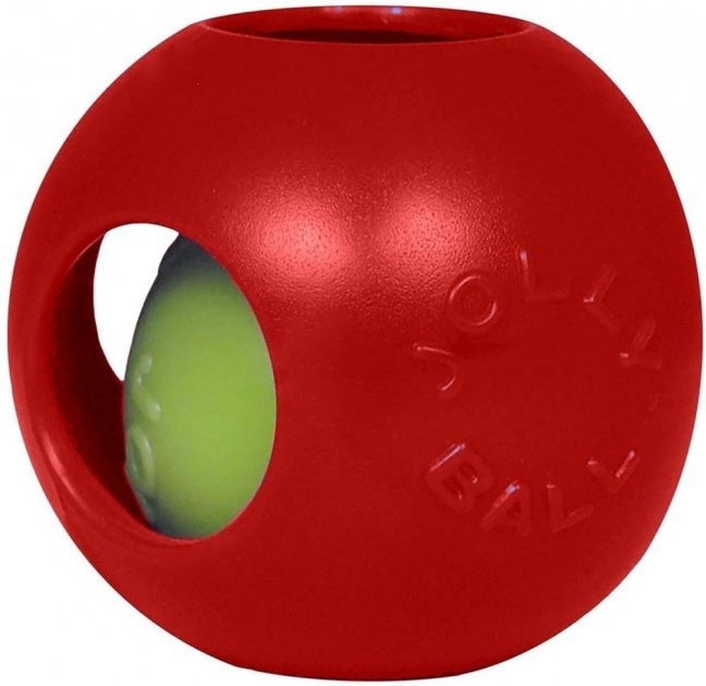 Акція на Іграшка для собак Jolly Pets м'яч подвійний Тизер болл 10 см червона (1504RD) від Y.UA