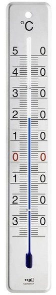 

Термометр уличный/комнатный Tfa Нержавеющая сталь матовая отделка 45х9х280 мм (12204661)