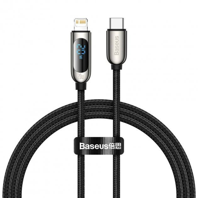 

Baseus Cable USB-C to Lightning Display 20W 2m Black (CATLSK-A01)