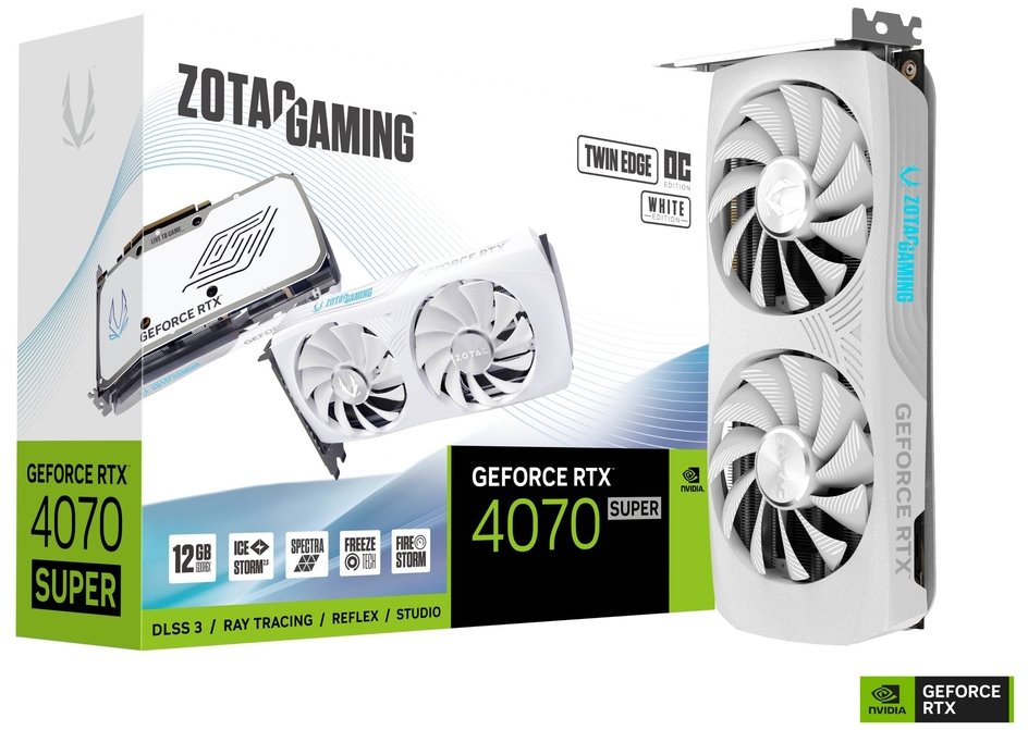 Акція на Zotac Gaming GeForce Rtx 4070 Super Twin Edge Oc White Edition 12GB GDDR6X (ZT-D40720Q-10M) від Stylus