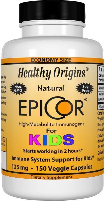 

Healthy Origins EpiCor 125 mg 60 caps Природний захист імунітету для дітей