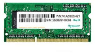 

Apacer 8 Gb SO-DIMM DDR3L 1600 MHz (AS08GFA60CATBGJ)