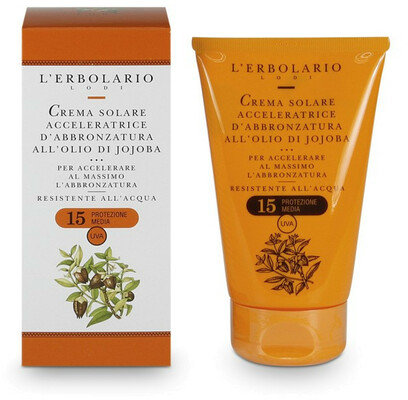 Акція на L'Erbolario Crema Solare Acceleratrice D'Abbronzatura All'Olio Di Jojoba Spf 15 Крем для загара 125 ml від Stylus