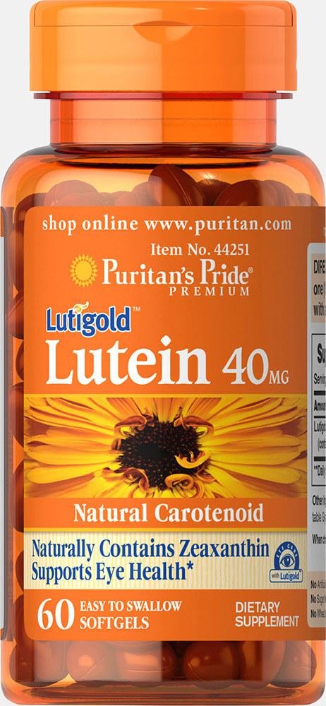 Акція на Puritan's Pride Lutein 40 mg with Zeaxanthin 60 Softgels від Stylus