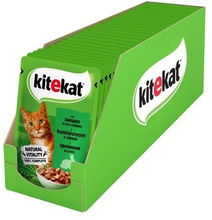 Акція на Влажный корм Kitekat для кошек с кроликом в соусе 28х85 г (5900951256660) від Stylus