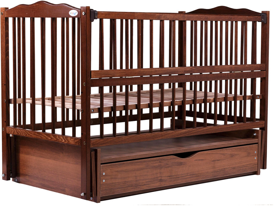 

Кровать Babyroom Веселка маятник, ящик, откидной бок DVMYO-3 бук орех (622005)