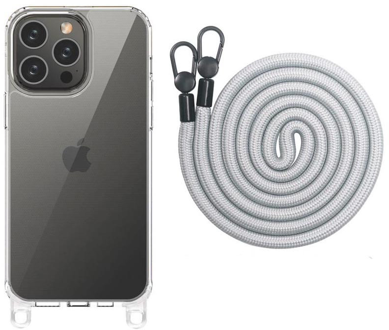 

Epic Tpu Transparent with Straps Grey for iPhone 13 Pro