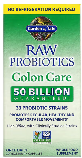 

Garden of Life Raw Probiotics Пробіотики 30 вегетаріанських капсул.