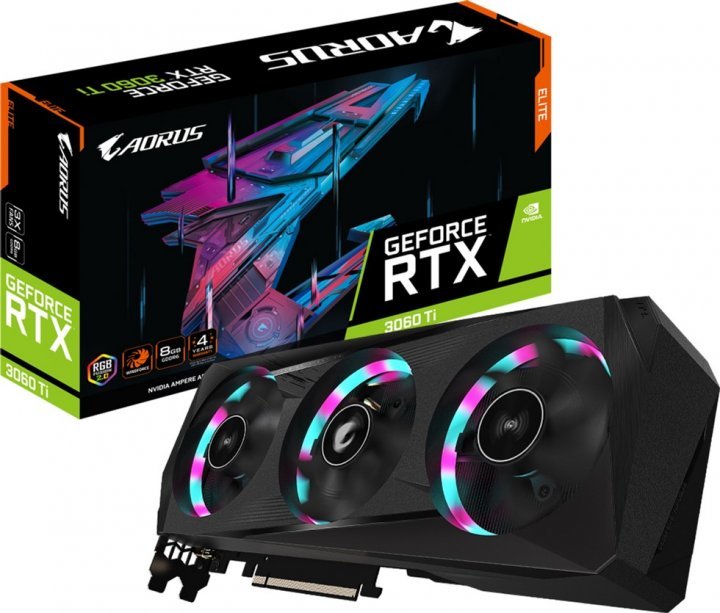 

Gigabyte Aorus GeForce Rtx 3060 Ti Elite 8G rev. 2.0 (GV-N306TAORUS E-8GD rev. 2.0)