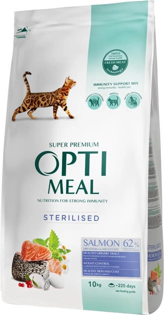Акція на Сухой корм Optimeal Sterilised cats для стерилизованных кошек с лососем 10 кг (4820215368179) від Stylus