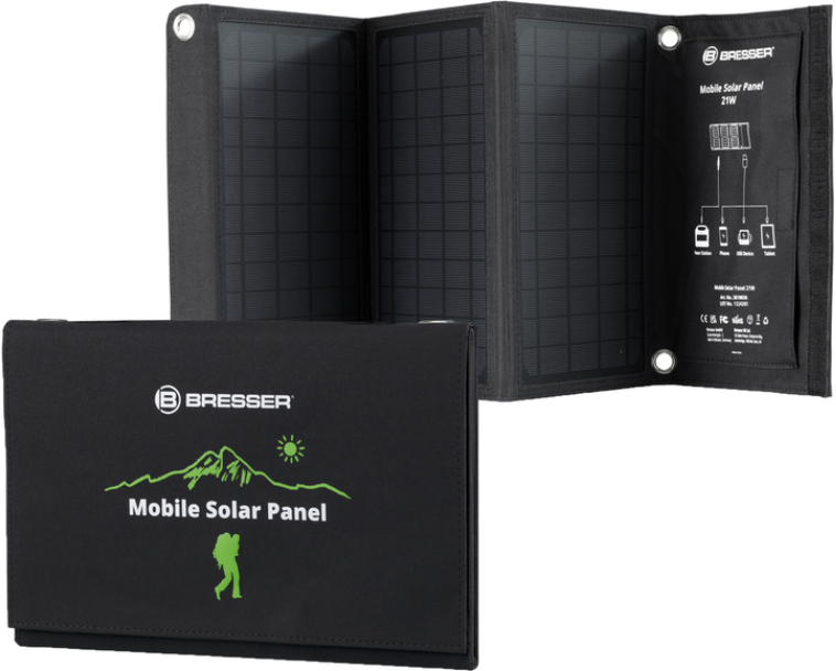 

Портативний зарядний пристрій сонячна панель Bresser Mobile Solar Charger 21 Watt Usb Dc (3810030) (930148)