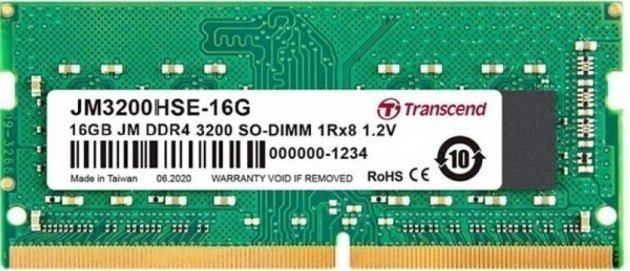 Акція на Transcend 16 Gb SO-DIMM DDR4 3200 MHz JetRam (JM3200HSE-16G) від Stylus